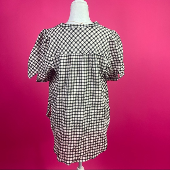 NWT Black Plaid Buttoned Shirt - The Nines by Hatch - Picture 3 of 10